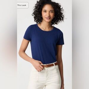 J.Crew NWOT Short-sleeve Girlfriend Crewneck
Tee in antique navy